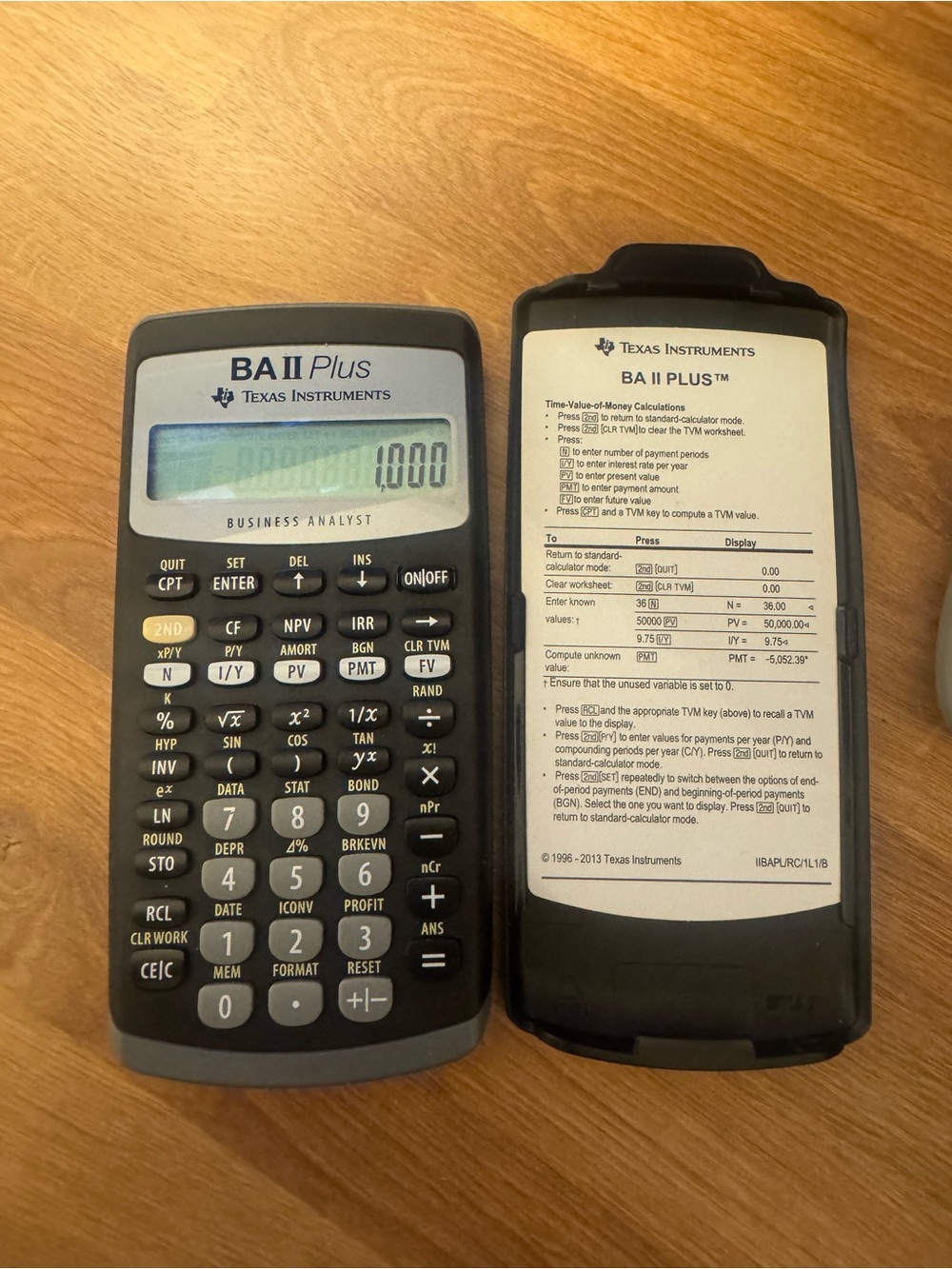 Texas Instruments BA II Plus Financial Calculator - Black